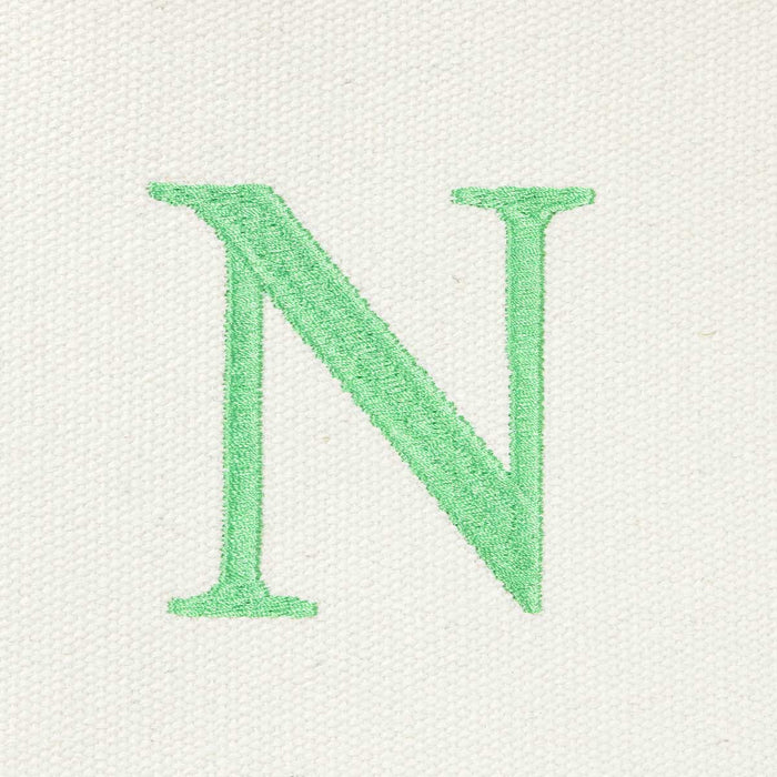 Dalix Medium Personalized Tote Bag Monogrammed Initial Letter - N