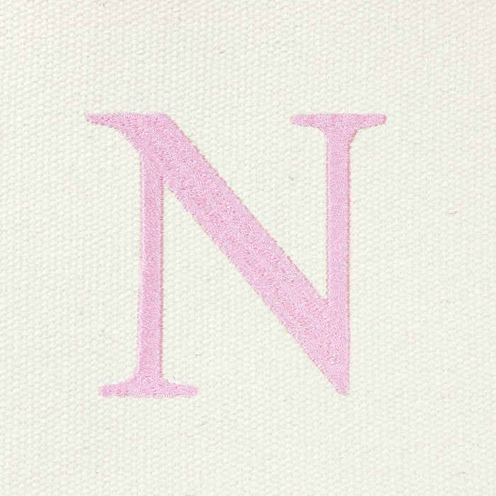 Dalix Medium Personalized Tote Bag Monogrammed Initial Letter - N