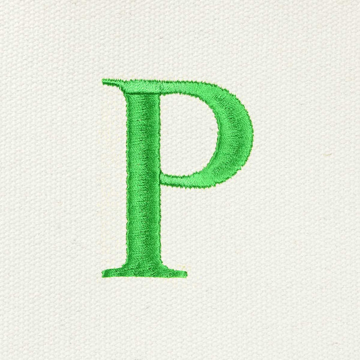 Dalix Medium Personalized Tote Bag Monogrammed Initial Letter - P