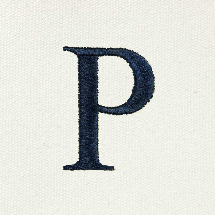 Dalix Medium Personalized Tote Bag Monogrammed Initial Letter - P