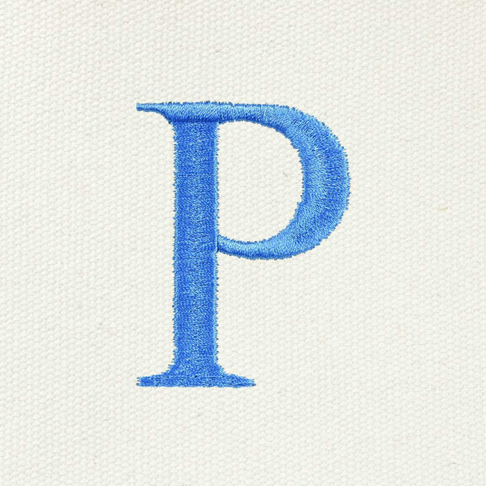 Dalix Medium Personalized Tote Bag Monogrammed Initial Letter - P