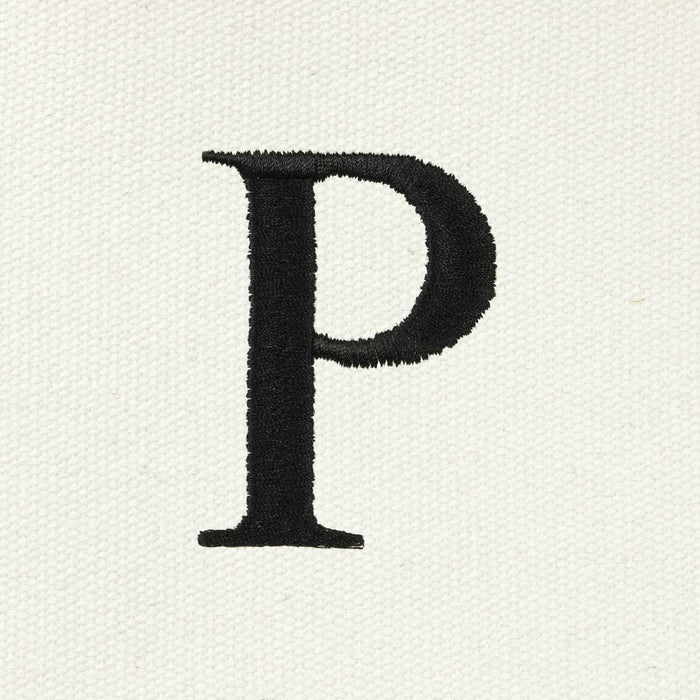 Dalix Medium Personalized Tote Bag Monogrammed Initial Letter - P