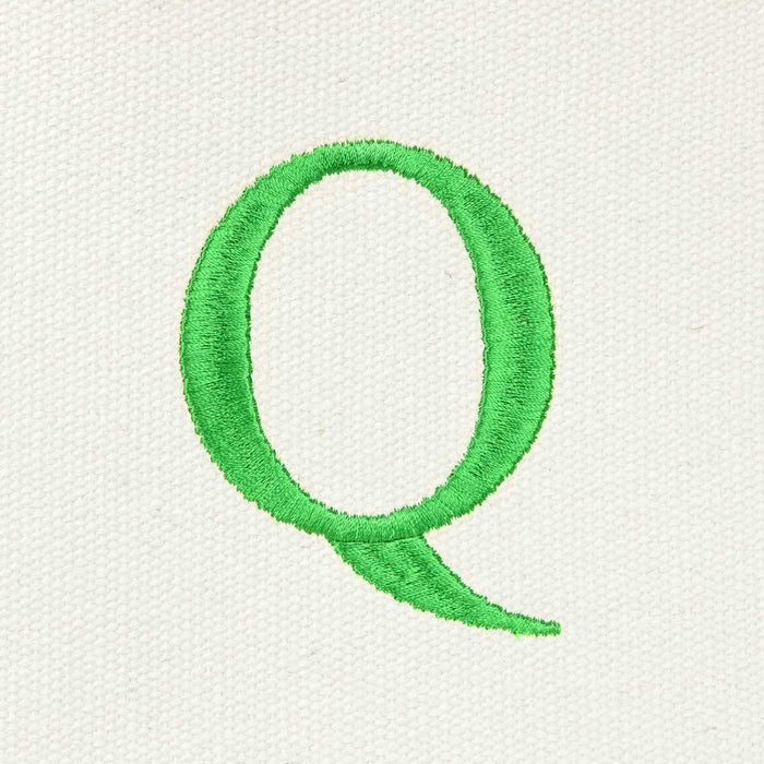 Dalix Medium Personalized Tote Bag Monogrammed Initial Letter - Q