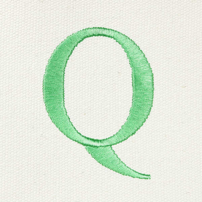 Dalix Medium Personalized Tote Bag Monogrammed Initial Letter - Q