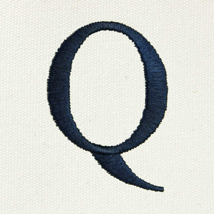 Dalix Medium Personalized Tote Bag Monogrammed Initial Letter - Q
