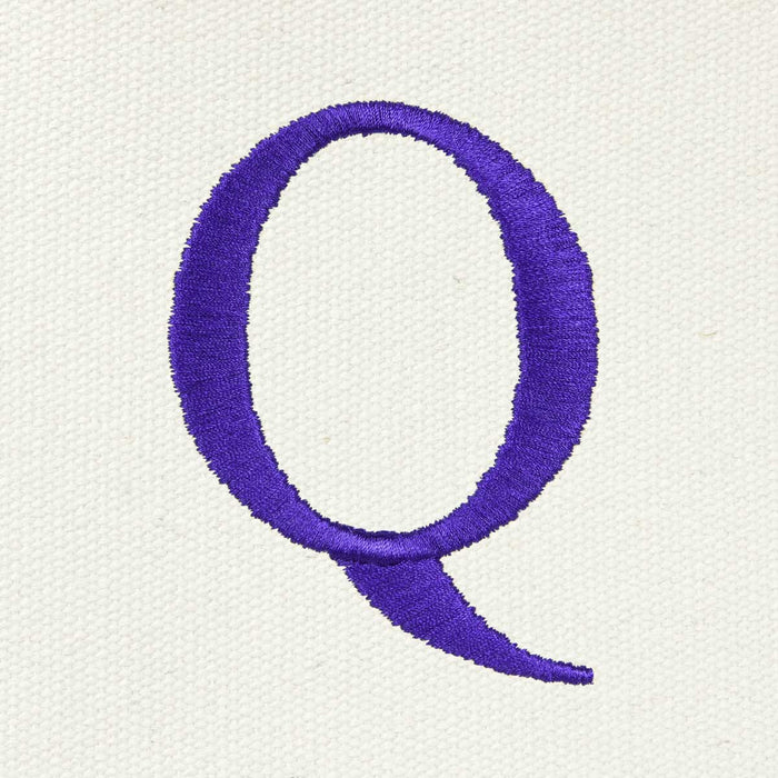 Dalix Medium Personalized Tote Bag Monogrammed Initial Letter - Q