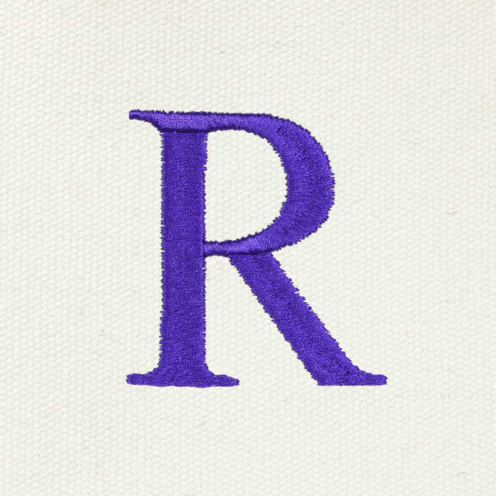 Dalix Medium Personalized Tote Bag Monogrammed Initial Letter - R
