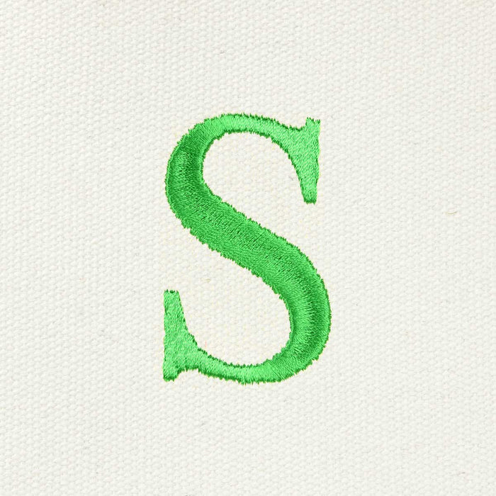 Dalix Medium Personalized Tote Bag Monogrammed Initial Letter - S