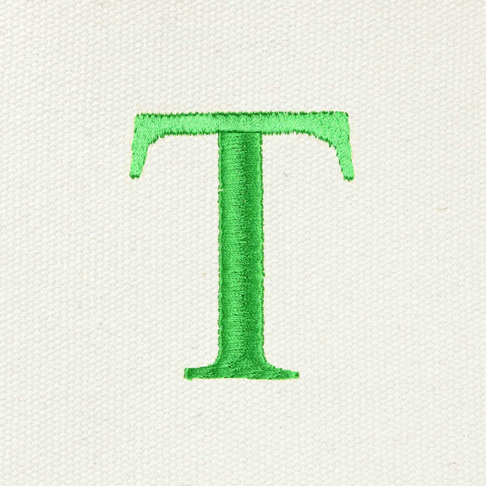 Dalix Medium Personalized Tote Bag Monogrammed Initial Letter - T