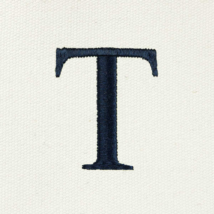 Dalix Medium Personalized Tote Bag Monogrammed Initial Letter - T