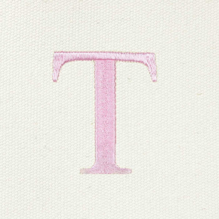 Dalix Medium Personalized Tote Bag Monogrammed Initial Letter - T