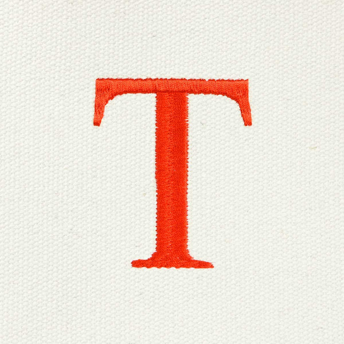 Dalix Medium Personalized Tote Bag Monogrammed Initial Letter - T