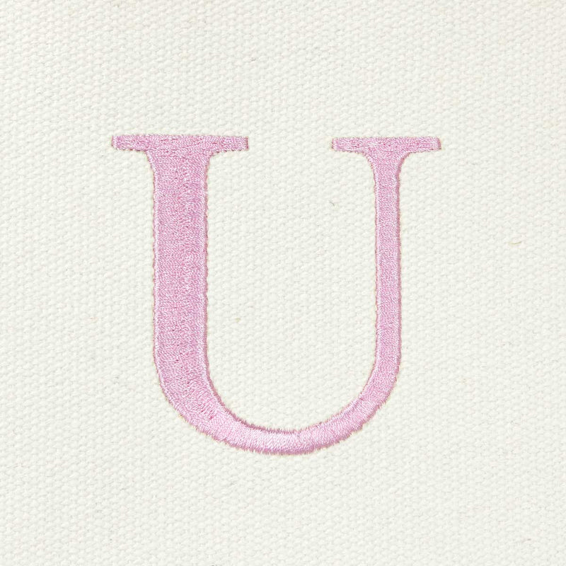 Dalix Medium Personalized Tote Bag Monogrammed Initial Letter - U