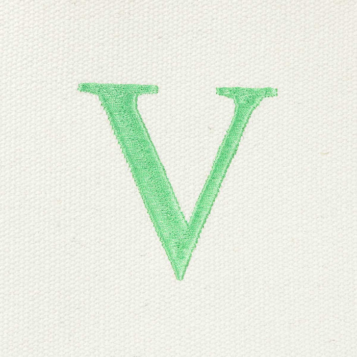 Dalix Medium Personalized Tote Bag Monogrammed Initial Letter - V