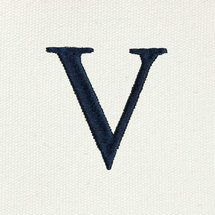 Dalix Medium Personalized Tote Bag Monogrammed Initial Letter - V