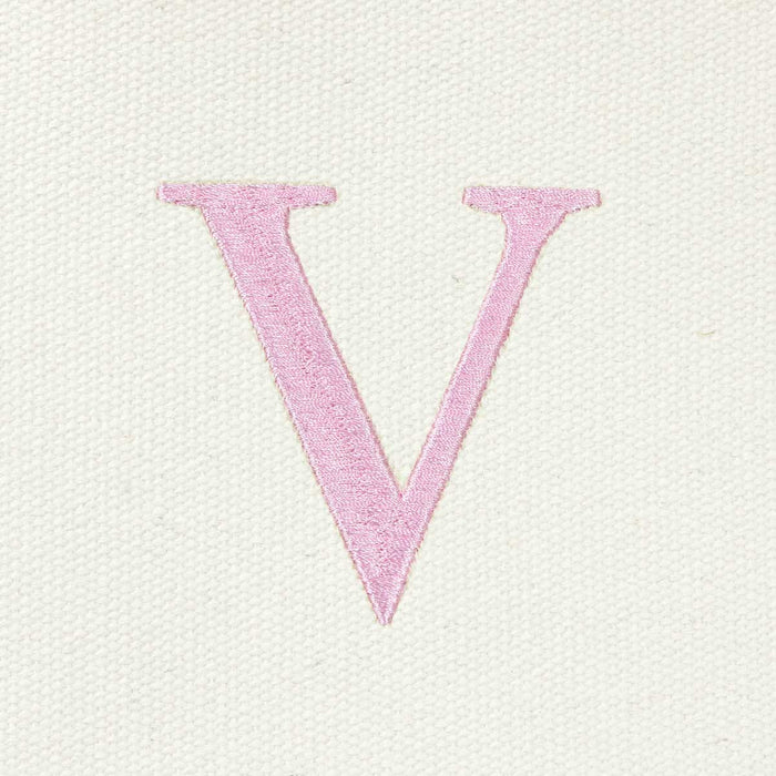 Dalix Medium Personalized Tote Bag Monogrammed Initial Letter - V