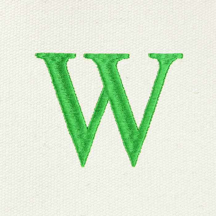 Dalix Medium Personalized Tote Bag Monogrammed Initial Letter - W
