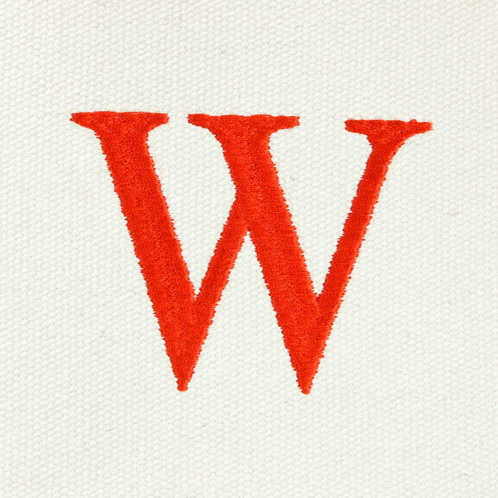 Dalix Medium Personalized Tote Bag Monogrammed Initial Letter - W
