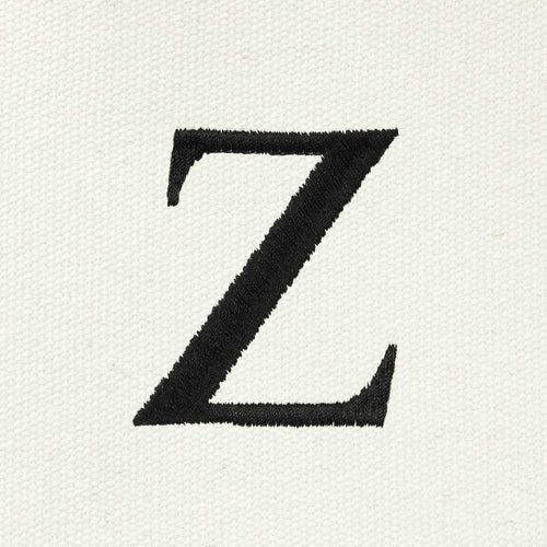 Dalix Medium Personalized Tote Bag Monogrammed Initial Letter - Z