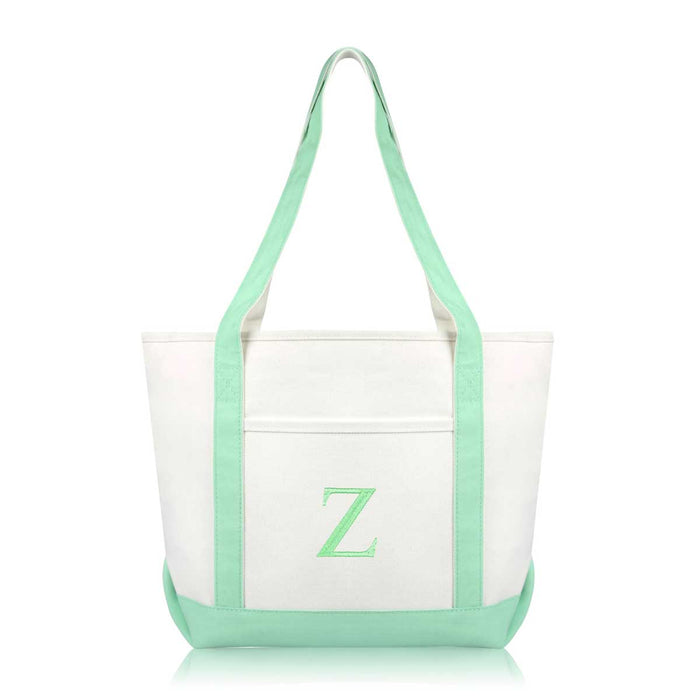 Dalix Medium Personalized Tote Bag Monogrammed Initial Letter - Z