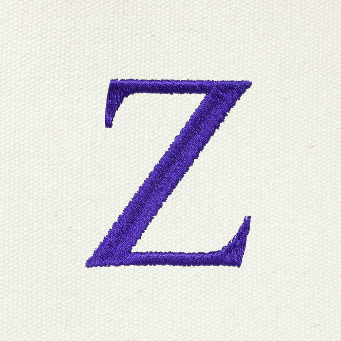 Dalix Medium Personalized Tote Bag Monogrammed Initial Letter - Z