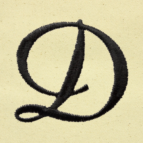 Dalix Striped D-Initial Tote Bag Womens Ballent Letter D