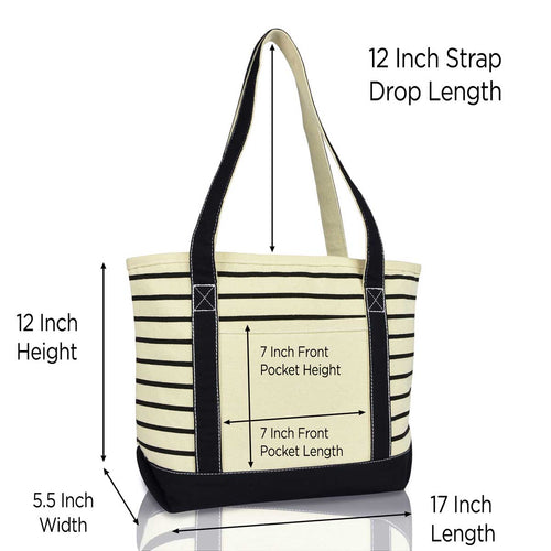 Dalix Striped Soft Tote