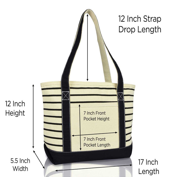 Dalix Striped Soft Tote