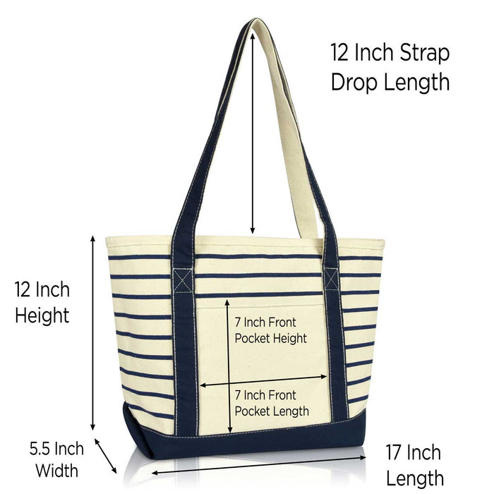 Dalix Striped Soft Tote