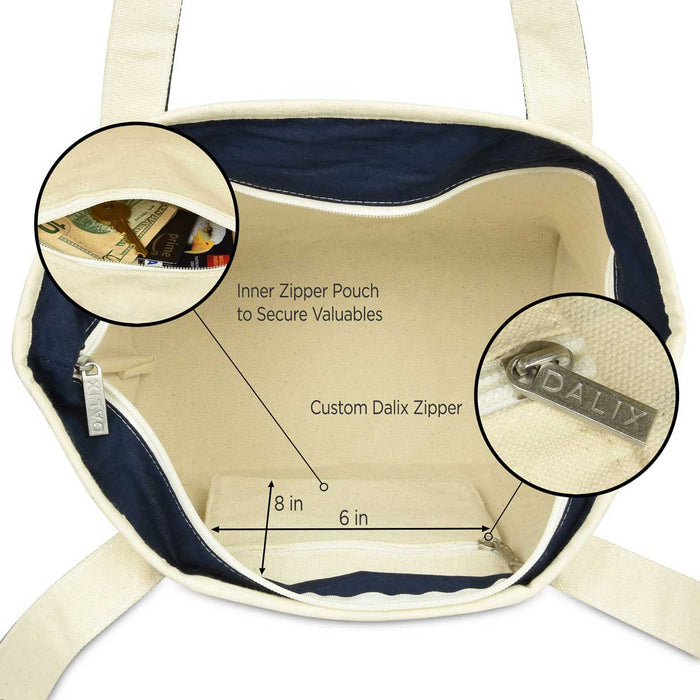 Dalix Striped Soft Tote