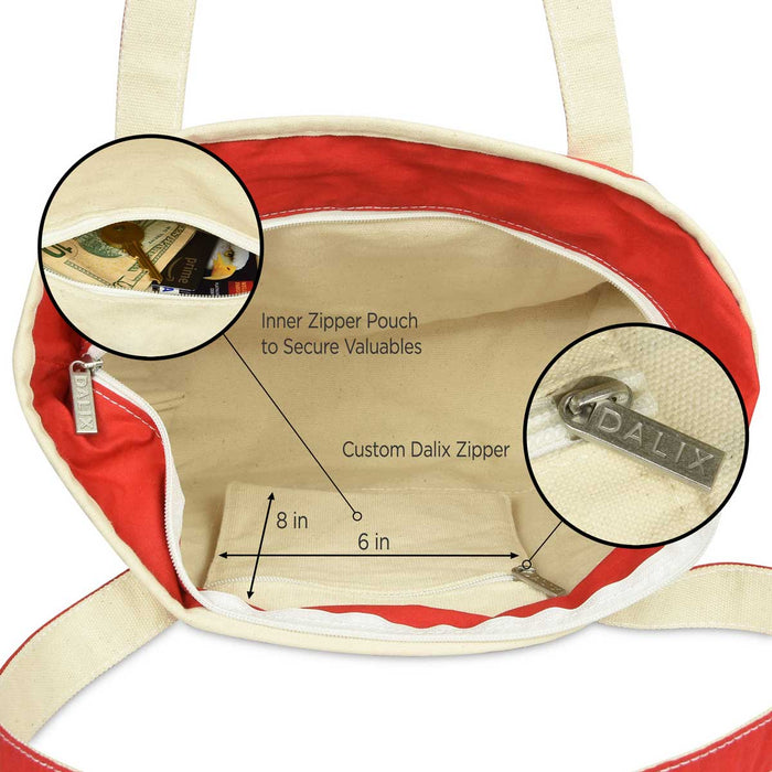 Dalix Striped Soft Tote