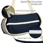 Dalix Striped D-Initial Tote Bag Womens Ballent Letter D