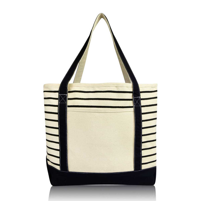 Dalix Striped Soft Tote