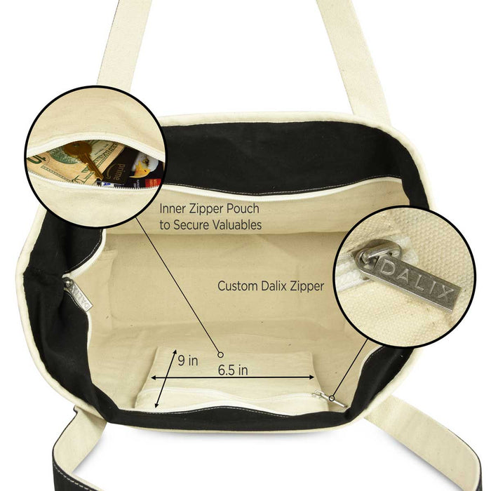 Dalix Striped Soft Tote