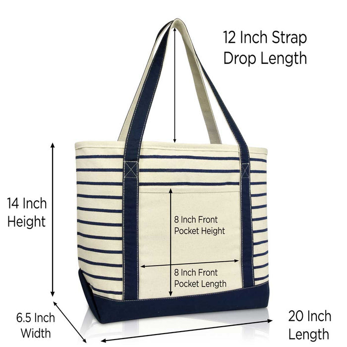 Dalix Striped Soft Tote