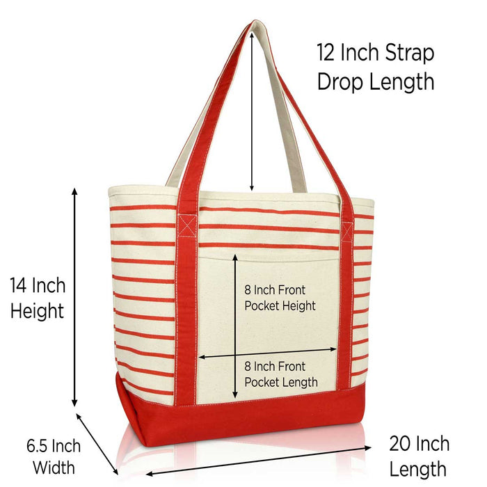 Dalix Striped Soft Tote