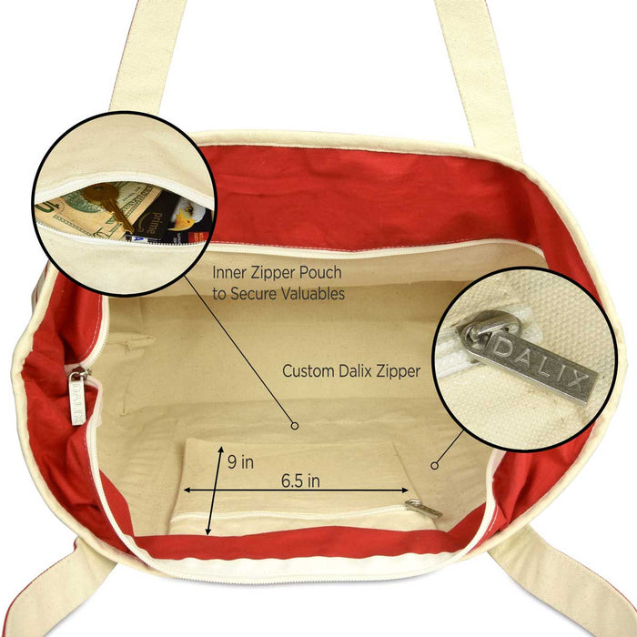 Dalix Striped Soft Tote