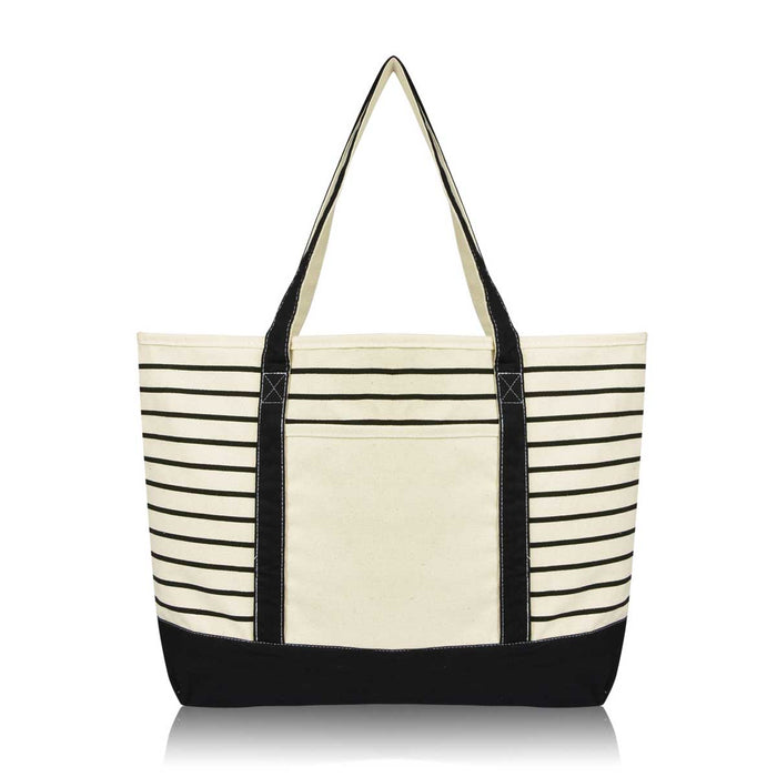 Dalix Striped Soft Tote