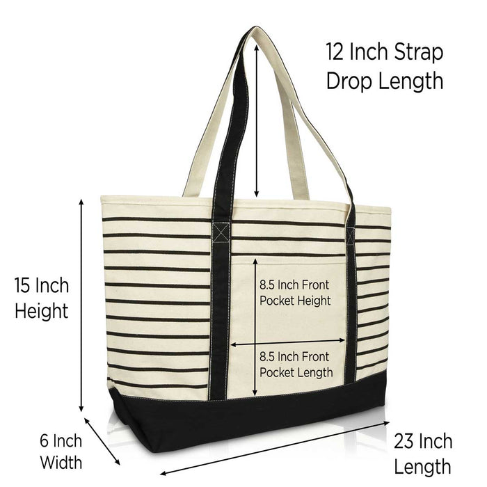 Dalix Striped Soft Tote