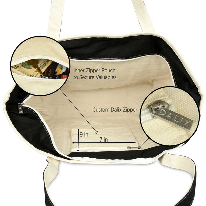 Dalix Striped Soft Tote