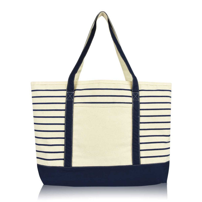 Dalix Striped Soft Tote