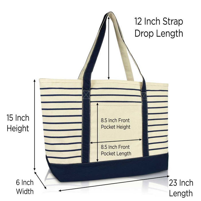 Dalix Striped Soft Tote