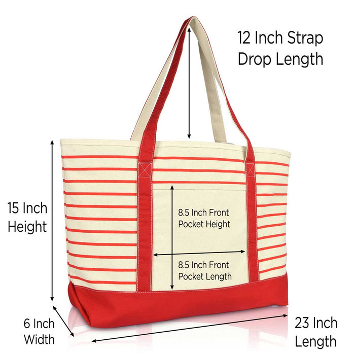 Dalix Striped Soft Tote