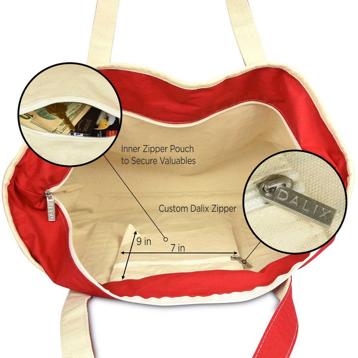 Dalix Striped Soft Tote