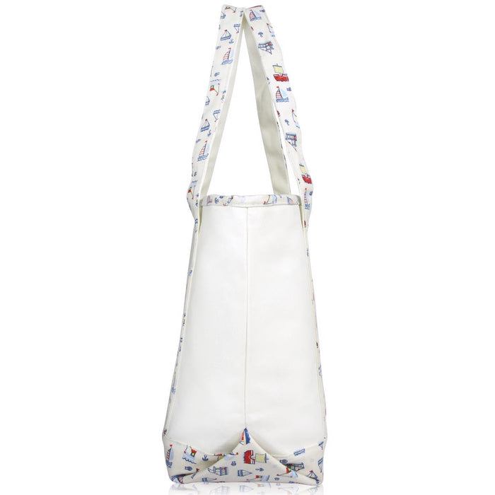 Dalix Sail Boat Tote Shoulder Bag Heavy Cotton Canvas